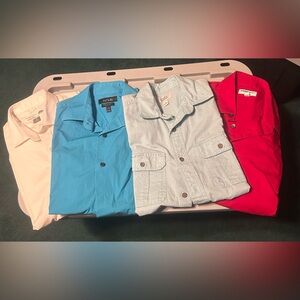 Bundle of 4 Men's Button-Down Shirt’s. Multi Colors.